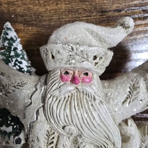 Rare Pam Schifferl White Santa Swing Ornament Winter White Midwest Cannon Falls - Picture 3 of 7